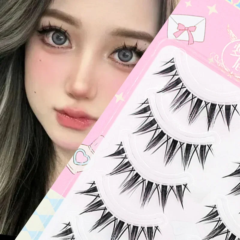 Eyelash Extension Douyin - 5 쌍 만화 눈 모양의 거짓