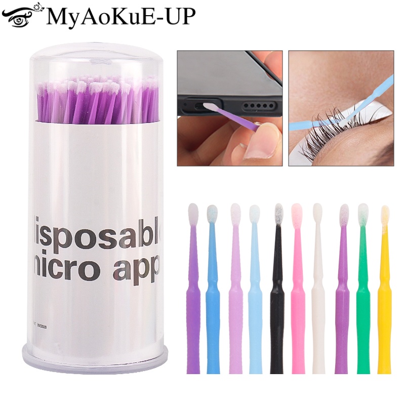 Eyelash Extension Options - 100pcs 일회용 속눈썹 브러쉬 래쉬 확장