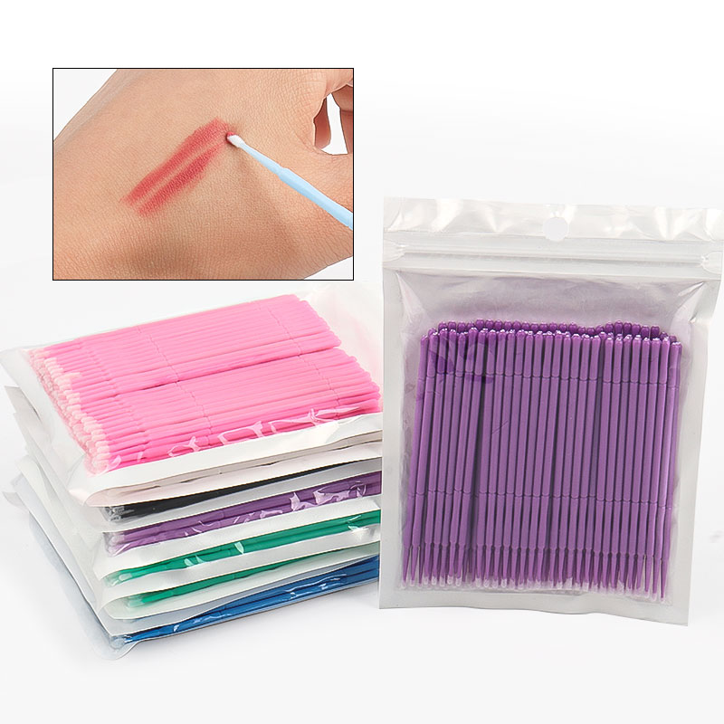 Eyelash Extension Options - 100개/봉지 대나무 속눈썹 연장 클리닝 면봉