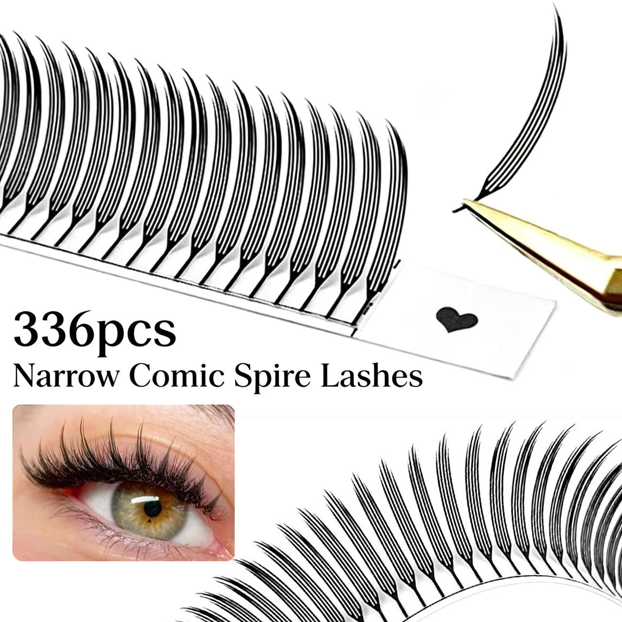 Funny Eyelash Extension - 미오피아 뉴 코믹 스파이어 인조 속눈썹