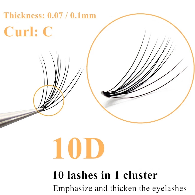 10D 인조 밍크 속눈썹 클러스터 러시안 볼륨 3D 개 - Eyelash Extension Review 리뷰 및 가격