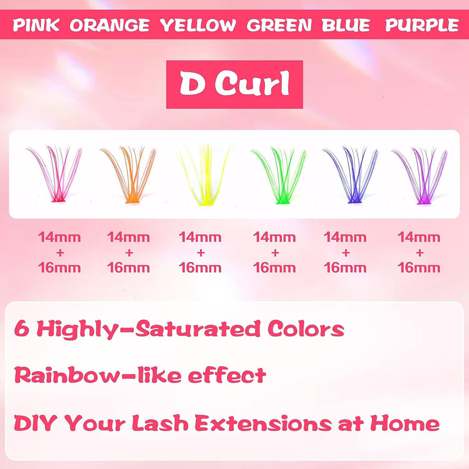 DIY 속눈썹 연장 컬러풀 개별 인조 속눈썹, 위스피  - Funny Eyelash Extension 리뷰 및 가격