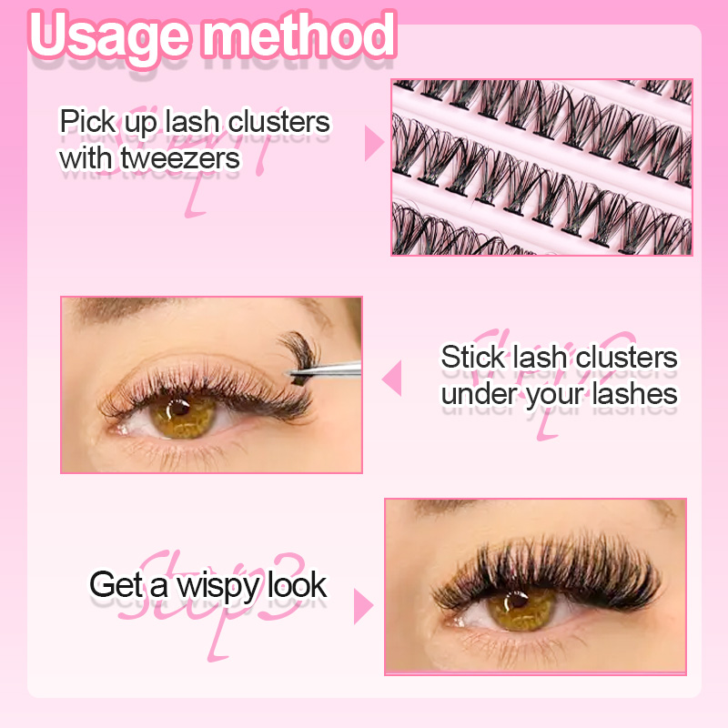 개별 속눈썹 속눈썹 클러스터 8-16mm 200개 자연 - Eyelash Extension Options 리뷰 및 가격