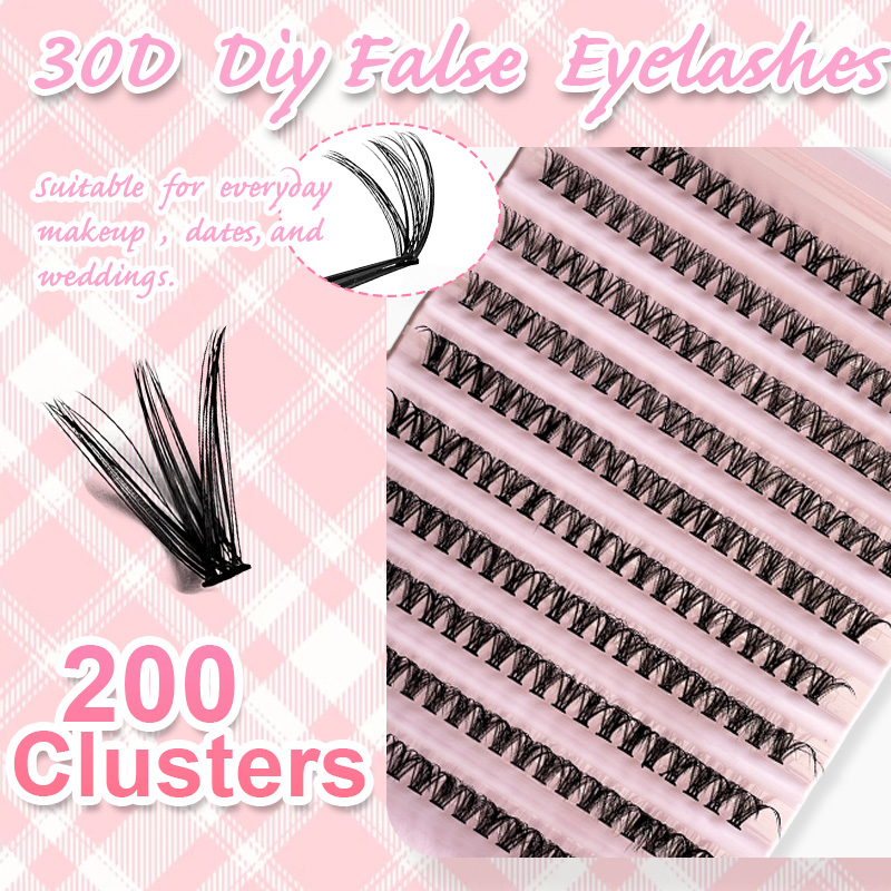 개별 속눈썹 속눈썹 클러스터 8-16mm 200개 자연 - Eyelash Extension Options 리뷰 및 가격