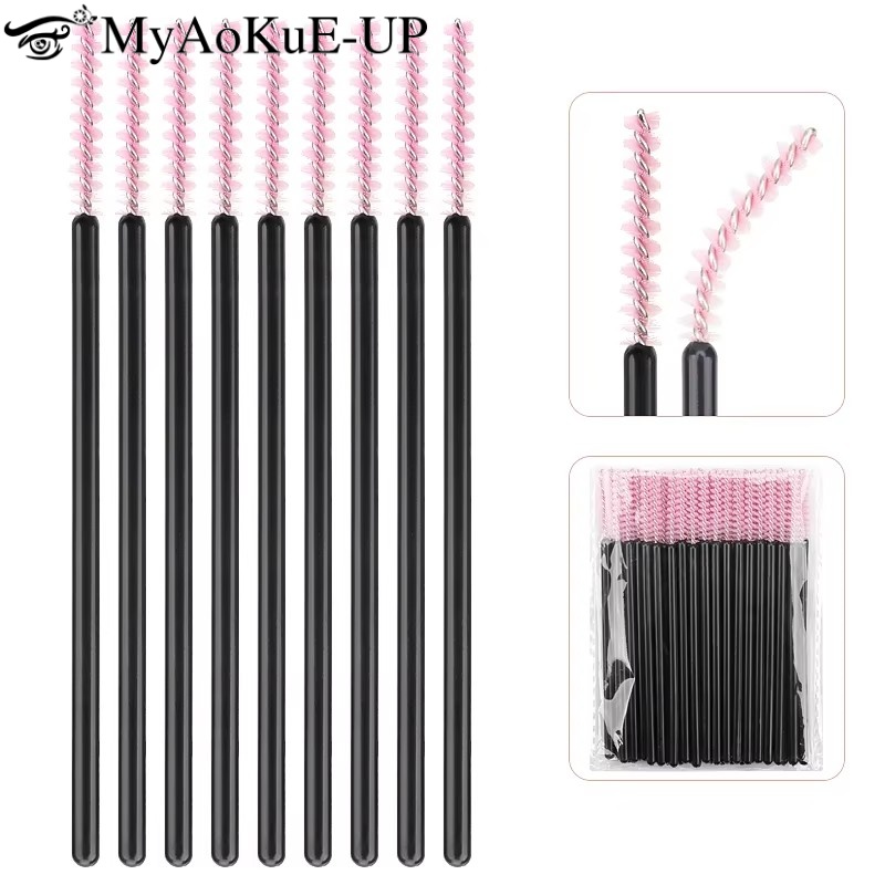 50개 일회용 속눈썹 메이크업 브러쉬 크리스탈 눈썹 빗 - Eyelash Extension Options 리뷰 및 가격