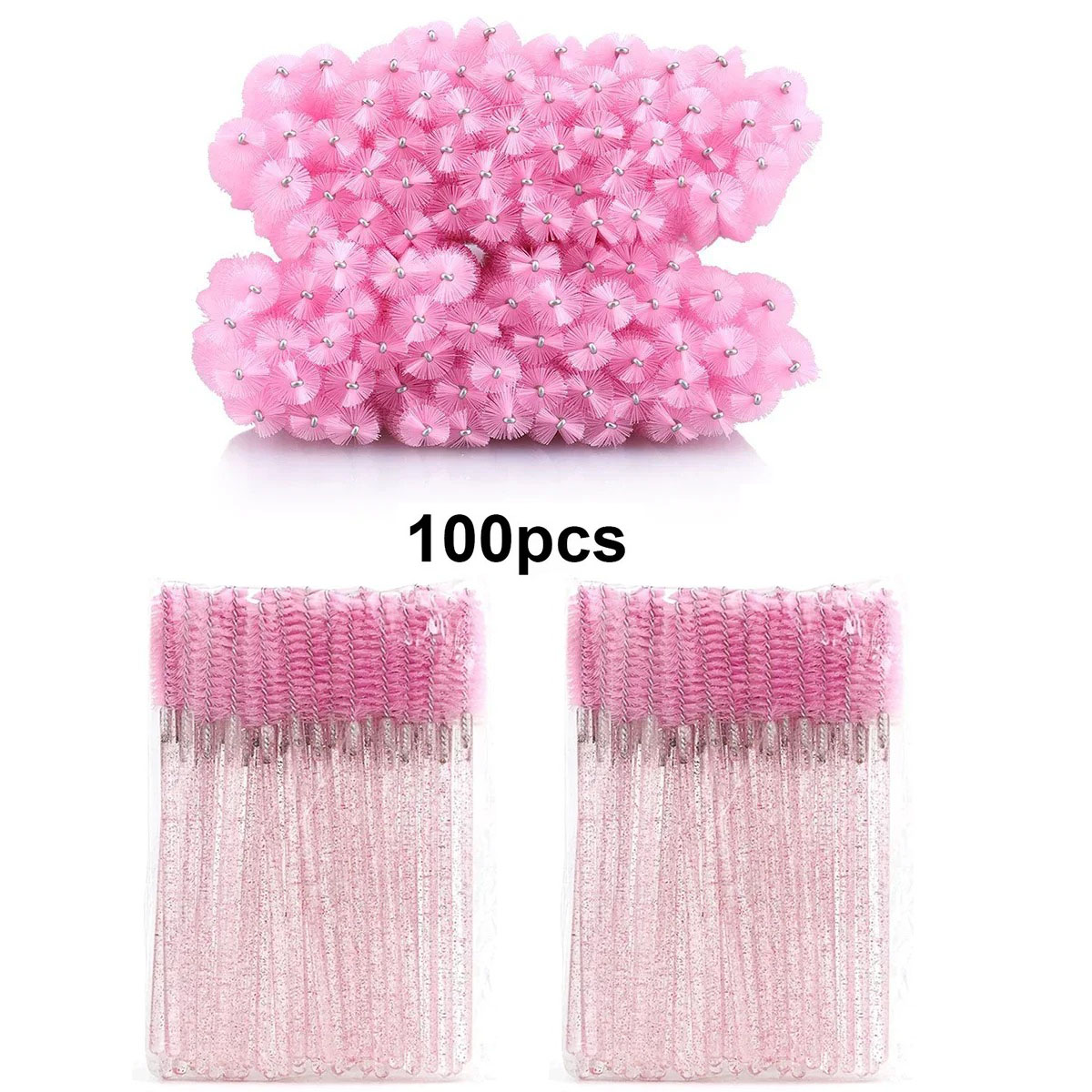 100pcs 일회용 속눈썹 브러쉬 Spoolies 마이 - Eyelash Extension Options 리뷰 및 가격
