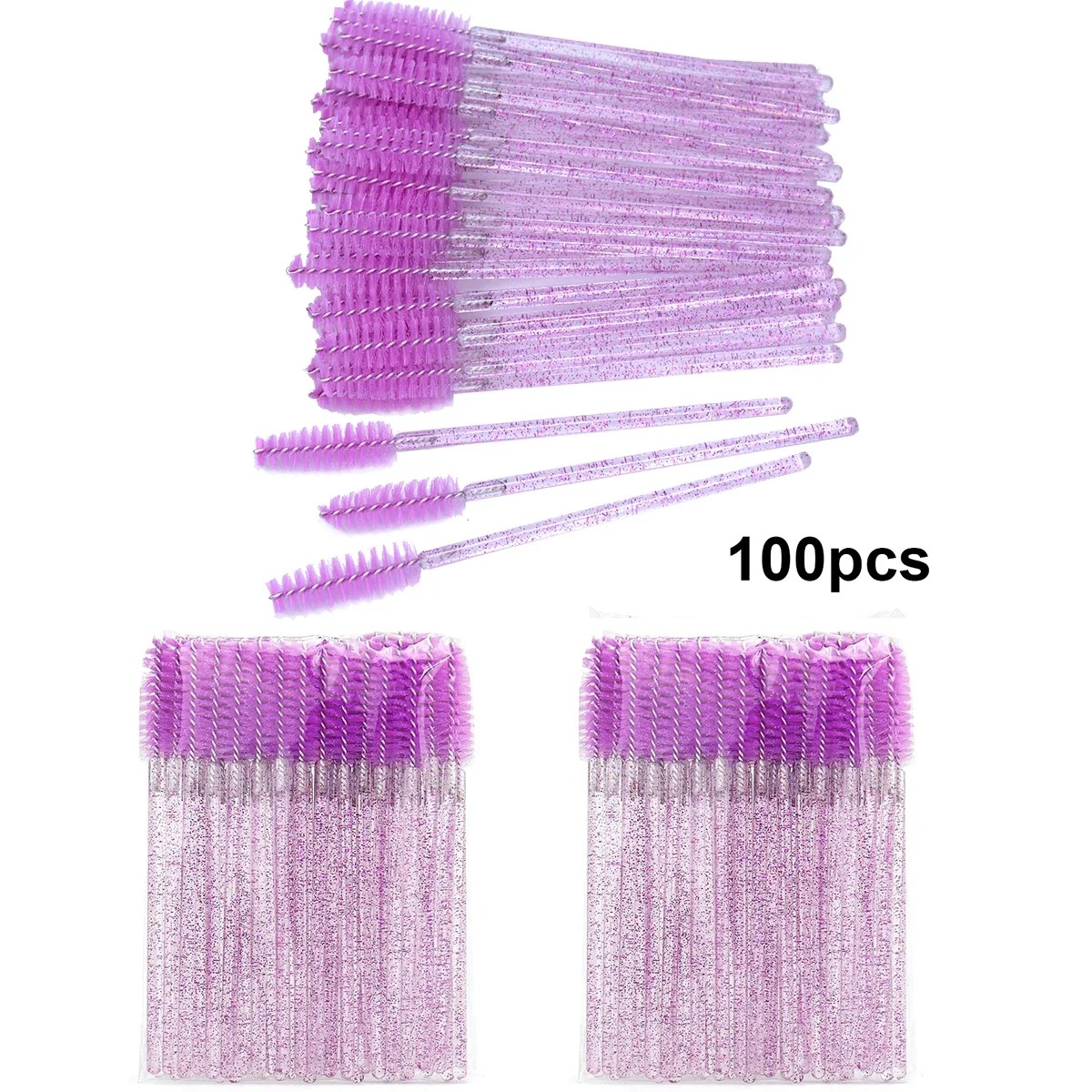 100pcs 일회용 속눈썹 브러쉬 Spoolies 마이 - Eyelash Extension Options 리뷰 및 가격
