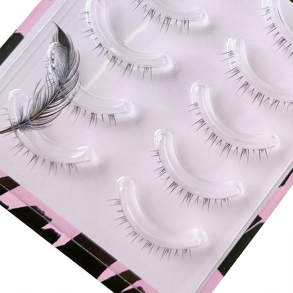 5 쌍 클리어 밴드 낮은 속눈썹 수제 거짓 속눈썹 하단 - Eyelash Extension Douyin 리뷰 및 가격