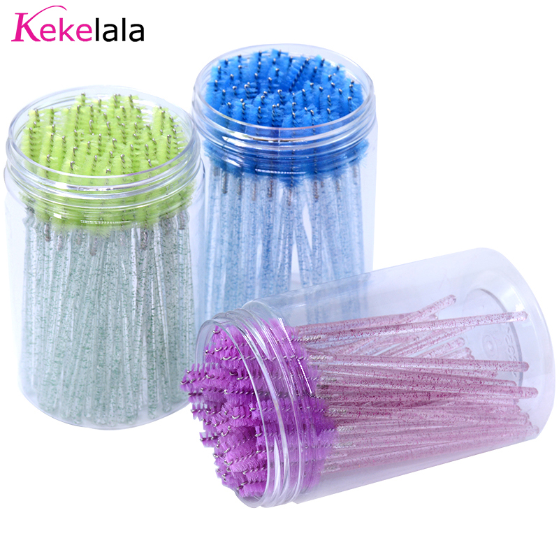 50Pcs/병 속눈썹 연장 브러쉬 컨테이너 눈썹 눈 속 - Eyelash Extension Options 리뷰 및 가격