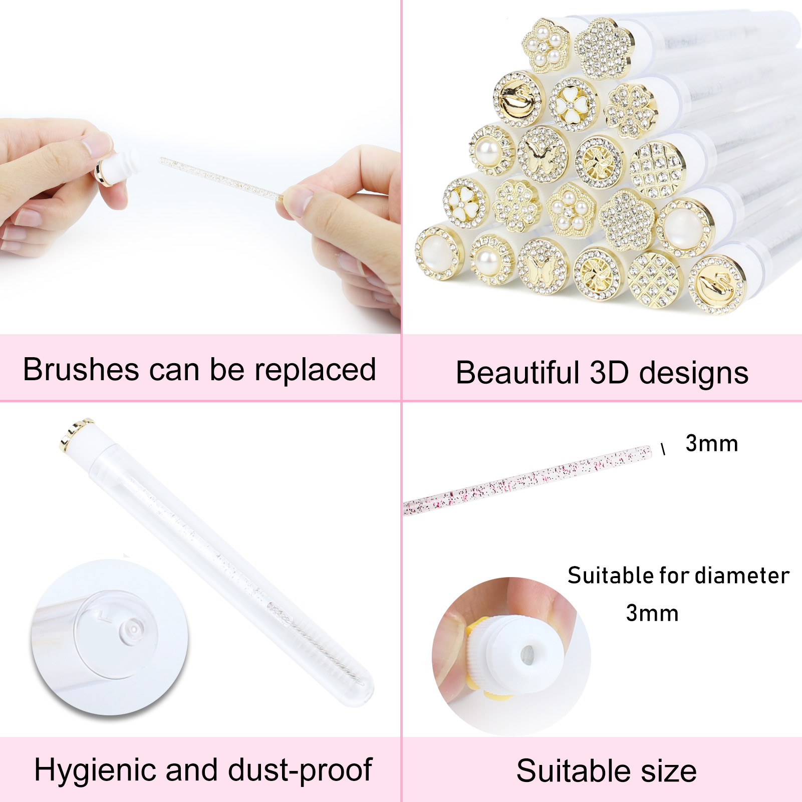 마스카라 완드 튜브 30pcs 재사용 가능한 래쉬 스풀 - Eyelash Extension Options 리뷰 및 가격