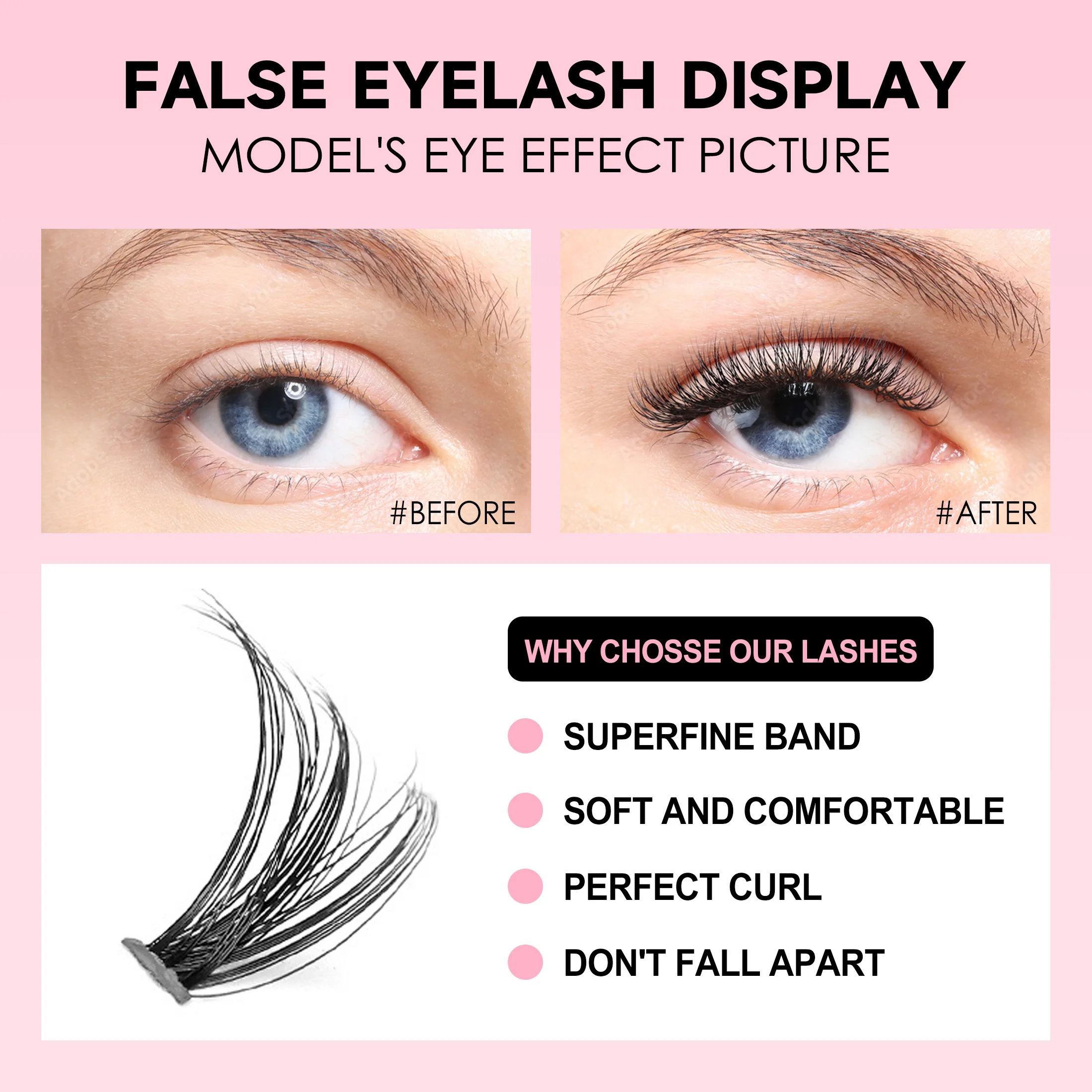 DIY 속눈썹 익스텐션 키트, 클러스터 속눈썹 본드 및 - Eyelash Extension Review 리뷰 및 가격