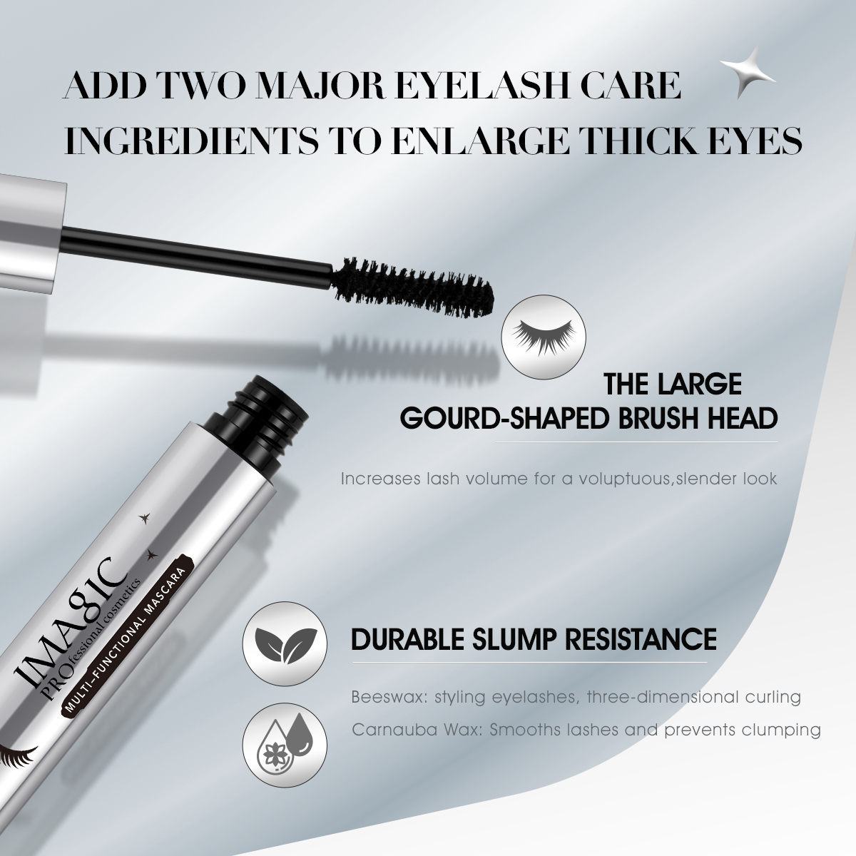 IMAGIC-블랙 마스카라 4D 실크 섬유 방수 연장  - Eyelash Extension Images Free 리뷰 및 가격