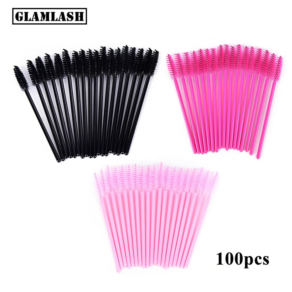 100Pcs 일회용 마이크로 속눈썹 빗 브러시 스풀러  - Eyelash Extension Options 리뷰 및 가격