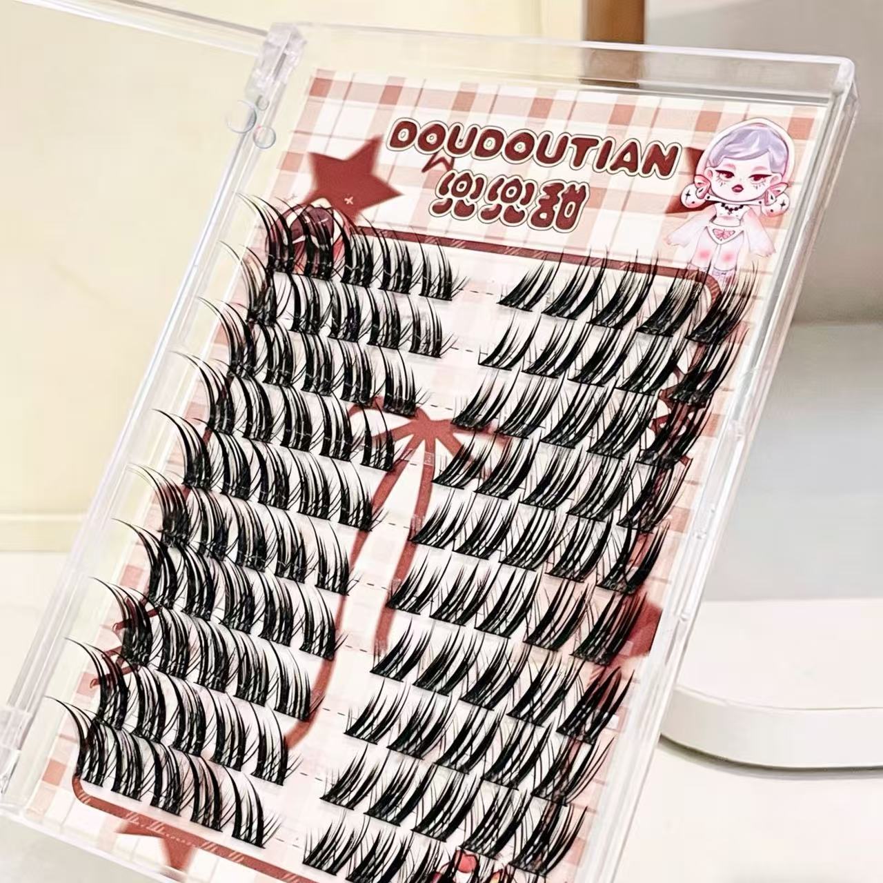 두두티안 폭스 스타일 날개형 속눈썹 풍성한 그라데이션  - Eyelash Extension Douyin 리뷰 및 가격